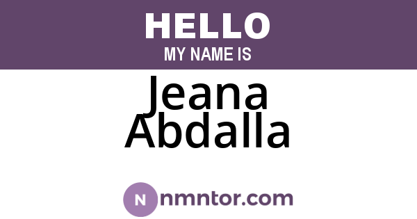 Jeana Abdalla