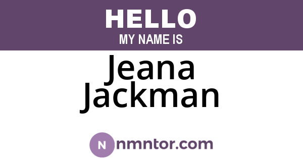 Jeana Jackman