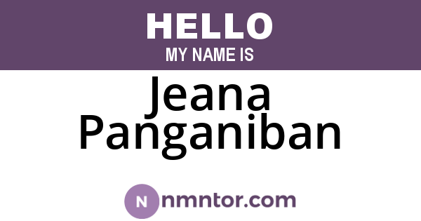 Jeana Panganiban