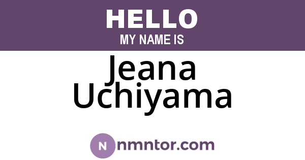 Jeana Uchiyama