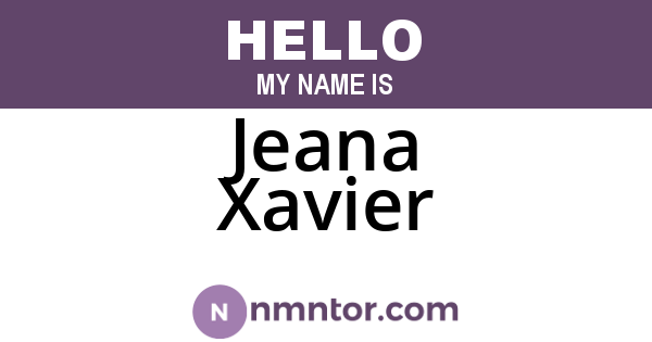 Jeana Xavier
