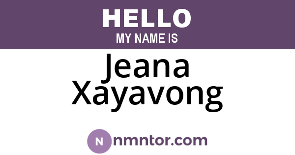 Jeana Xayavong