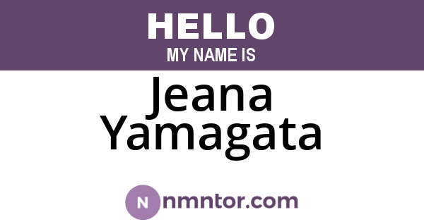 Jeana Yamagata
