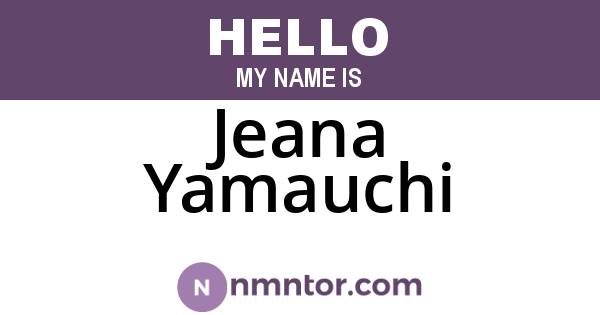 Jeana Yamauchi