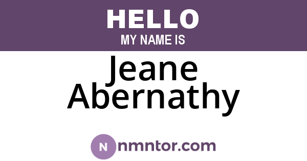 Jeane Abernathy