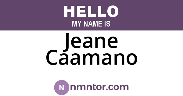 Jeane Caamano