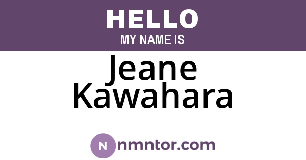 Jeane Kawahara
