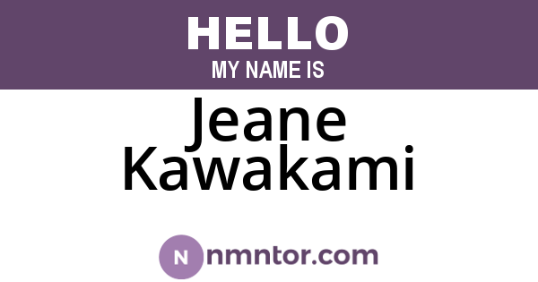 Jeane Kawakami