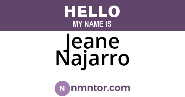 Jeane Najarro
