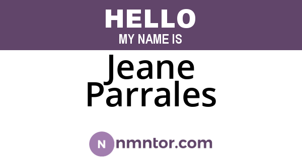 Jeane Parrales