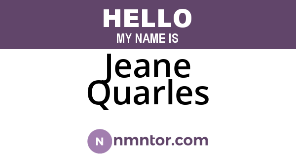 Jeane Quarles