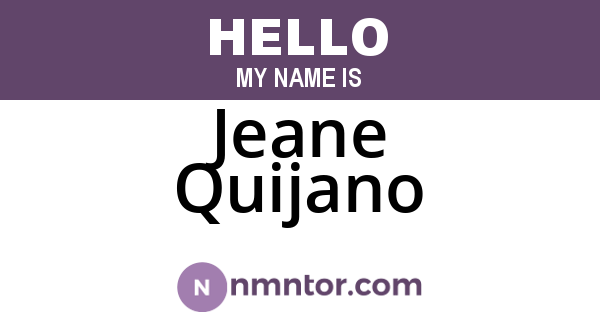 Jeane Quijano