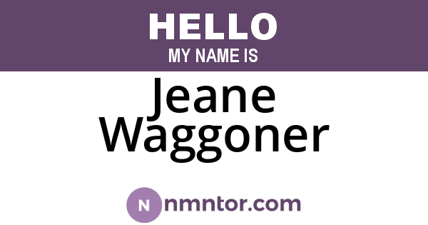 Jeane Waggoner