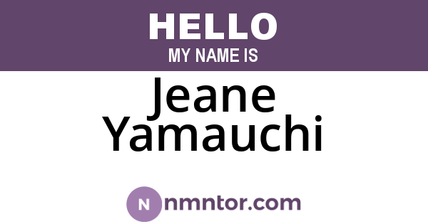 Jeane Yamauchi