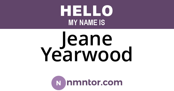 Jeane Yearwood