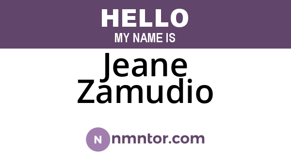 Jeane Zamudio