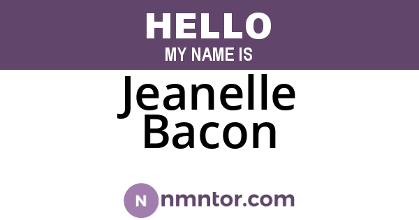 Jeanelle Bacon