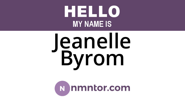 Jeanelle Byrom