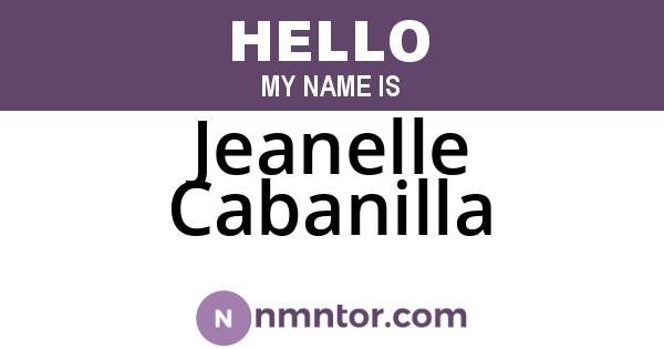 Jeanelle Cabanilla