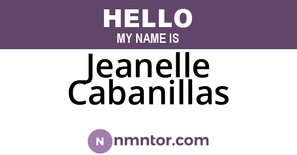 Jeanelle Cabanillas