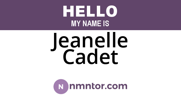 Jeanelle Cadet