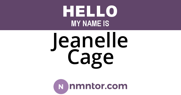 Jeanelle Cage