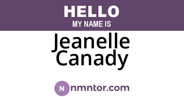 Jeanelle Canady