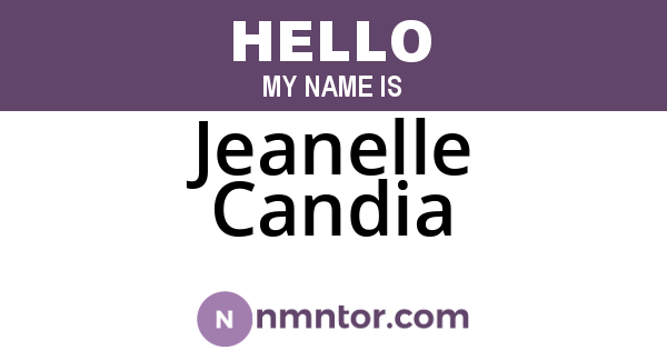 Jeanelle Candia
