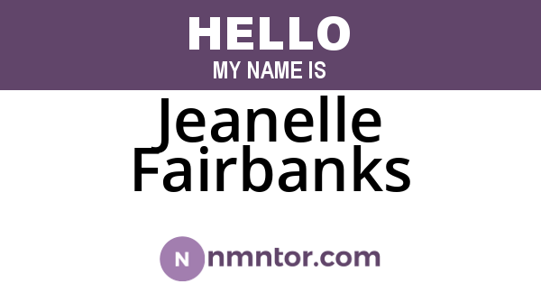 Jeanelle Fairbanks
