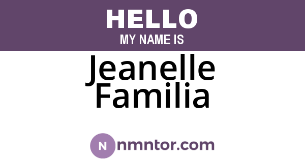 Jeanelle Familia
