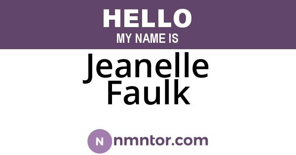 Jeanelle Faulk