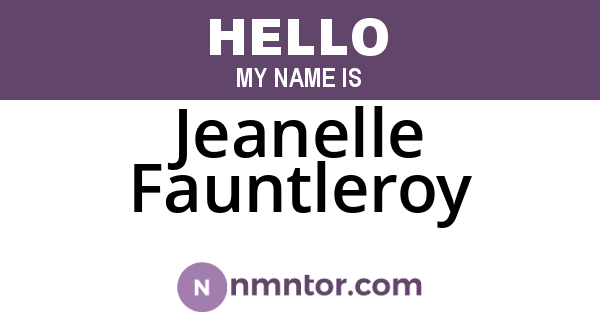 Jeanelle Fauntleroy
