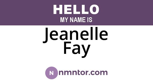 Jeanelle Fay