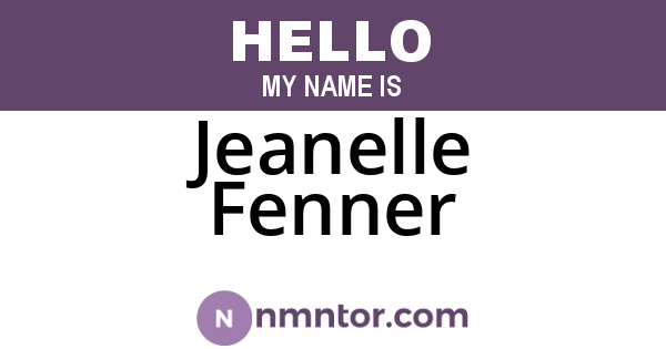 Jeanelle Fenner