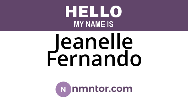 Jeanelle Fernando