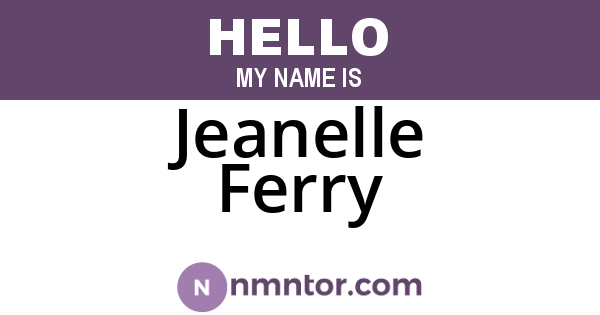 Jeanelle Ferry