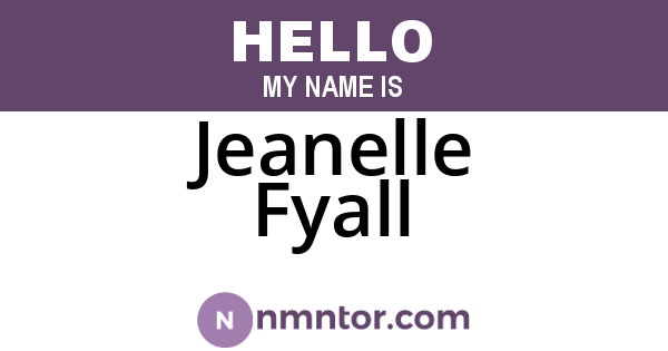 Jeanelle Fyall