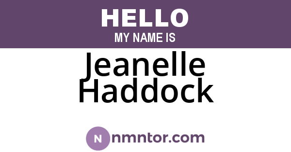 Jeanelle Haddock