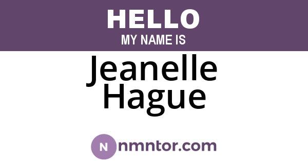 Jeanelle Hague