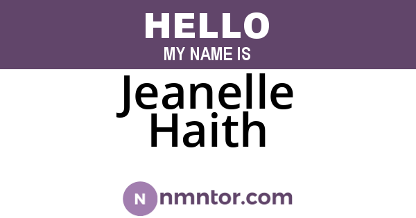 Jeanelle Haith