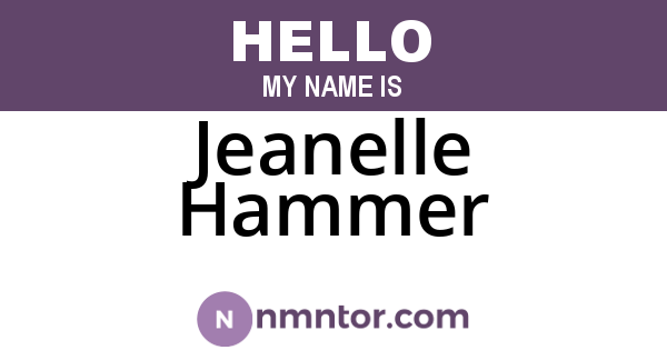 Jeanelle Hammer