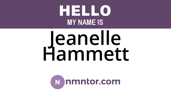 Jeanelle Hammett