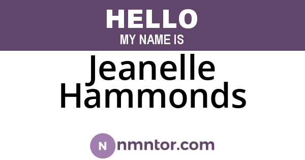 Jeanelle Hammonds