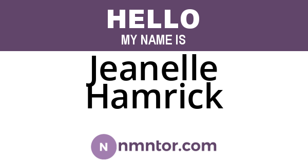 Jeanelle Hamrick