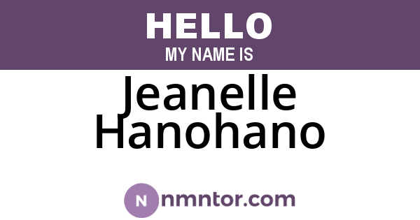 Jeanelle Hanohano