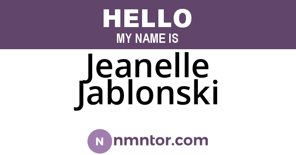 Jeanelle Jablonski
