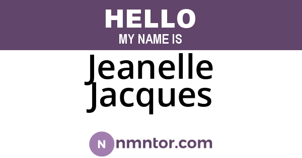 Jeanelle Jacques