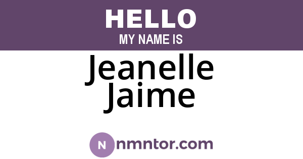 Jeanelle Jaime