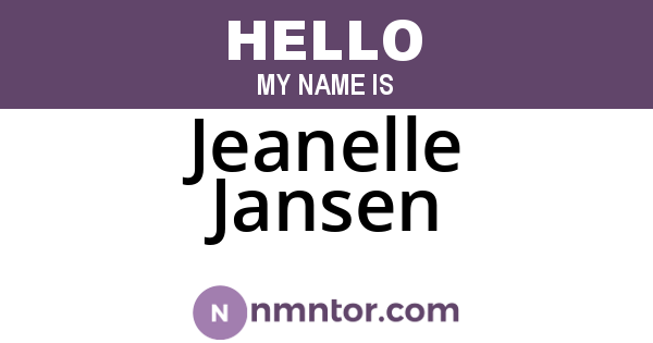 Jeanelle Jansen