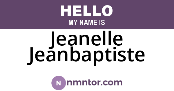 Jeanelle Jeanbaptiste